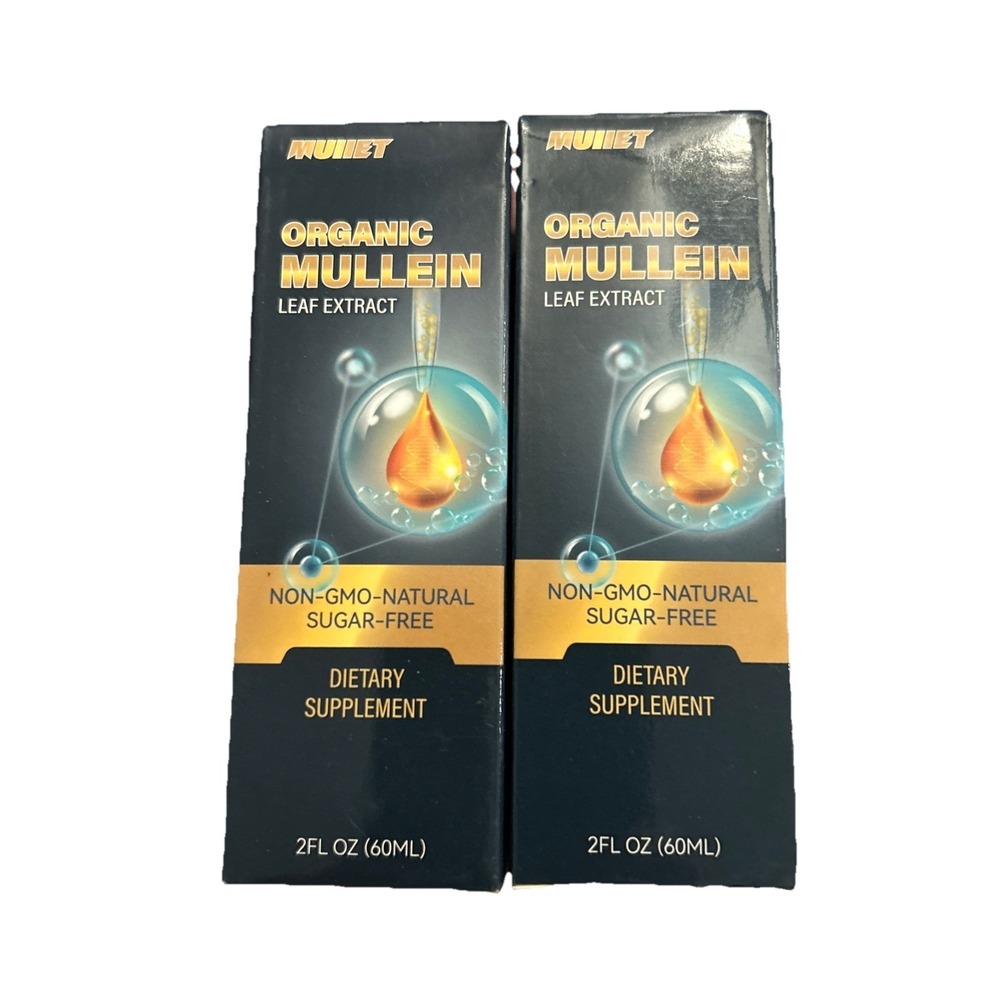 2 Mullein Drops Lung Cleanse Leaf Extract Powerful Mullein for Immune for Lungs
